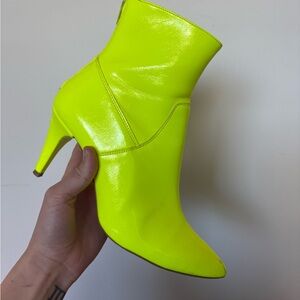 Free People Bright Yellow Heeled Boots
